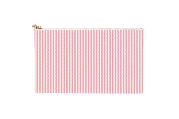#5 Piper Pinstripe Hot Pink Clutch