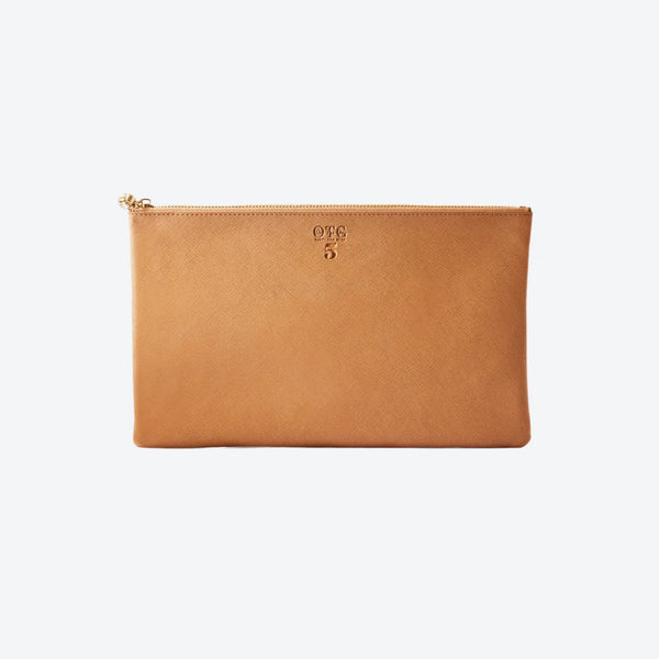 #5 Tan Clutch, front view