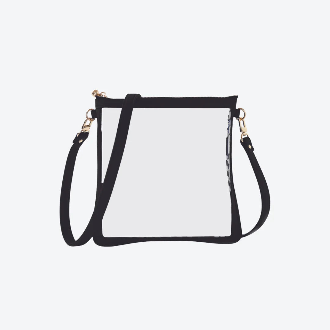 #6 Double Nudie Black Crossbody, front view