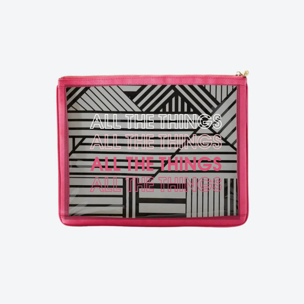#8 Nudie Hot Pink All Things Pouch, front view