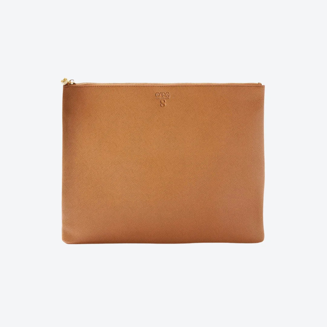 #8 Tan Pouch, front view