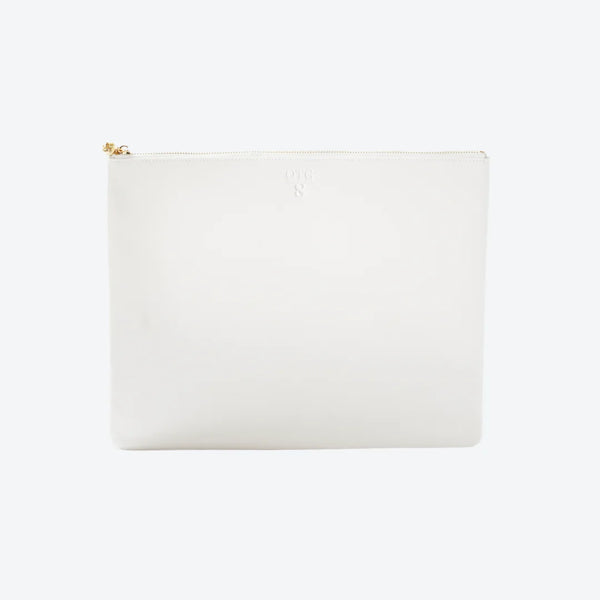 #8 White Pouch, front view