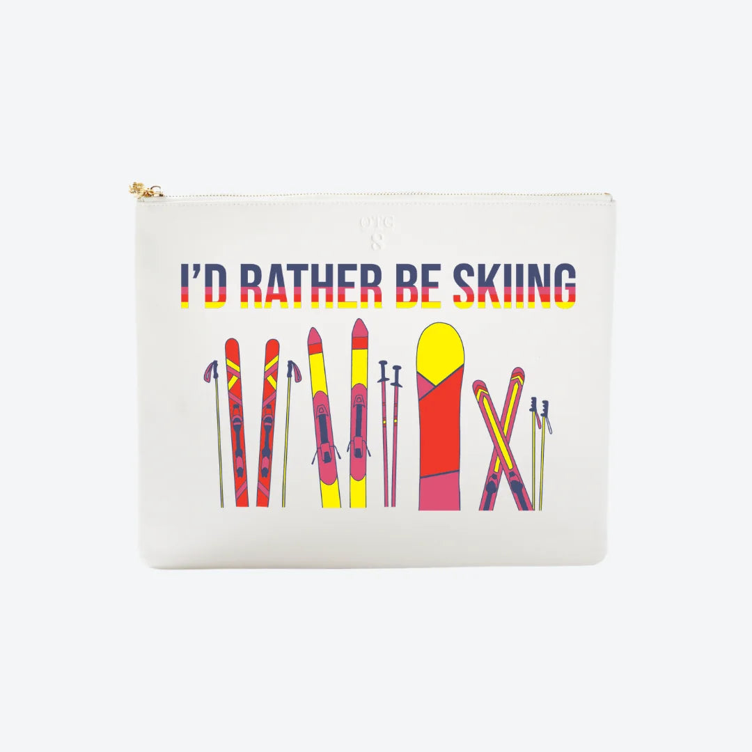#8 White Rather Be Skiing, front view
