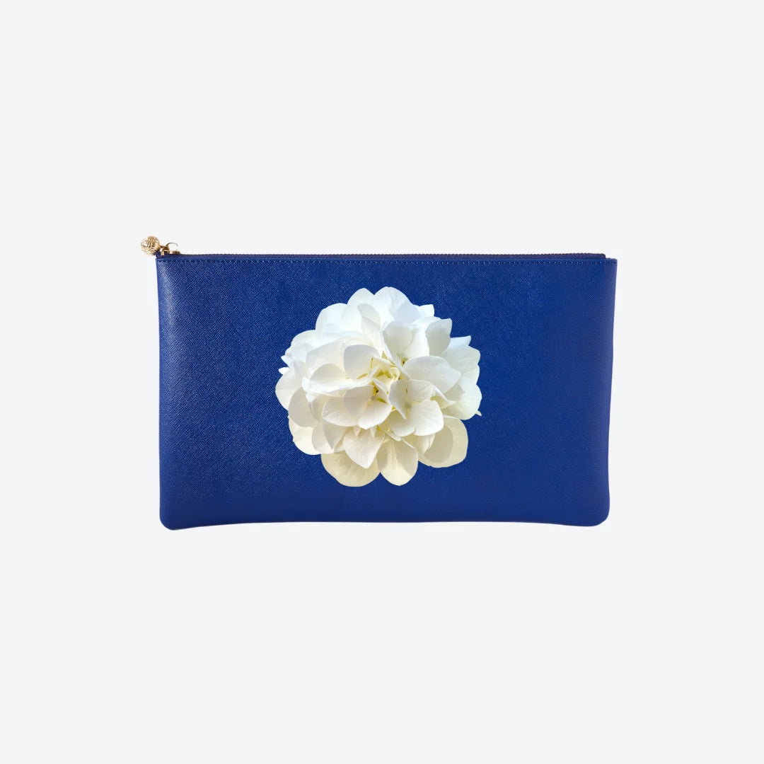 #5 Navy Peony Clutch